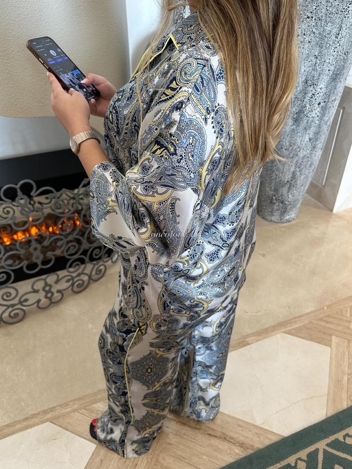 Azure Paisley Set